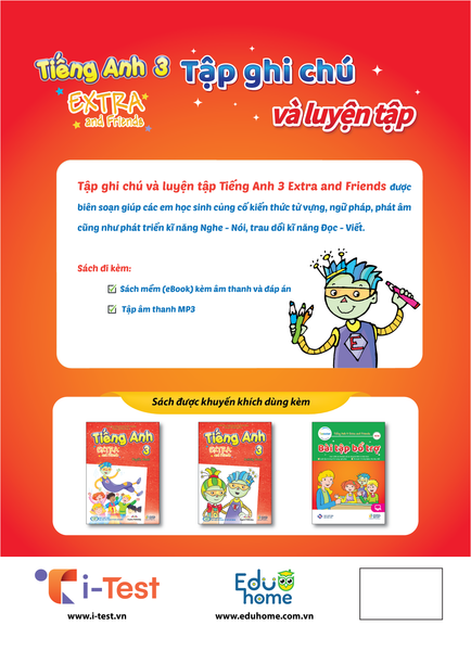 Tiếng Anh 3 Extra and Friends - Vở tập viết