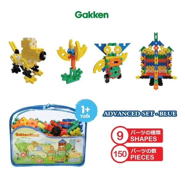 Bộ đồ chơi khối lắp ráp Gakken Block Advanced Set - Blue
