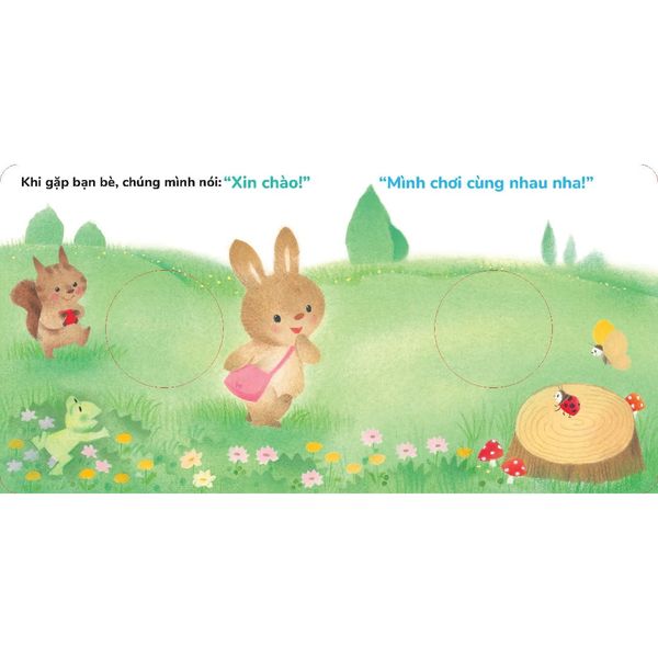 Dtpbooks - Cùng chào hỏi nhé! - Rối tay Gà con Piyo - Chơi cùng Gà con Piyo (Mới)