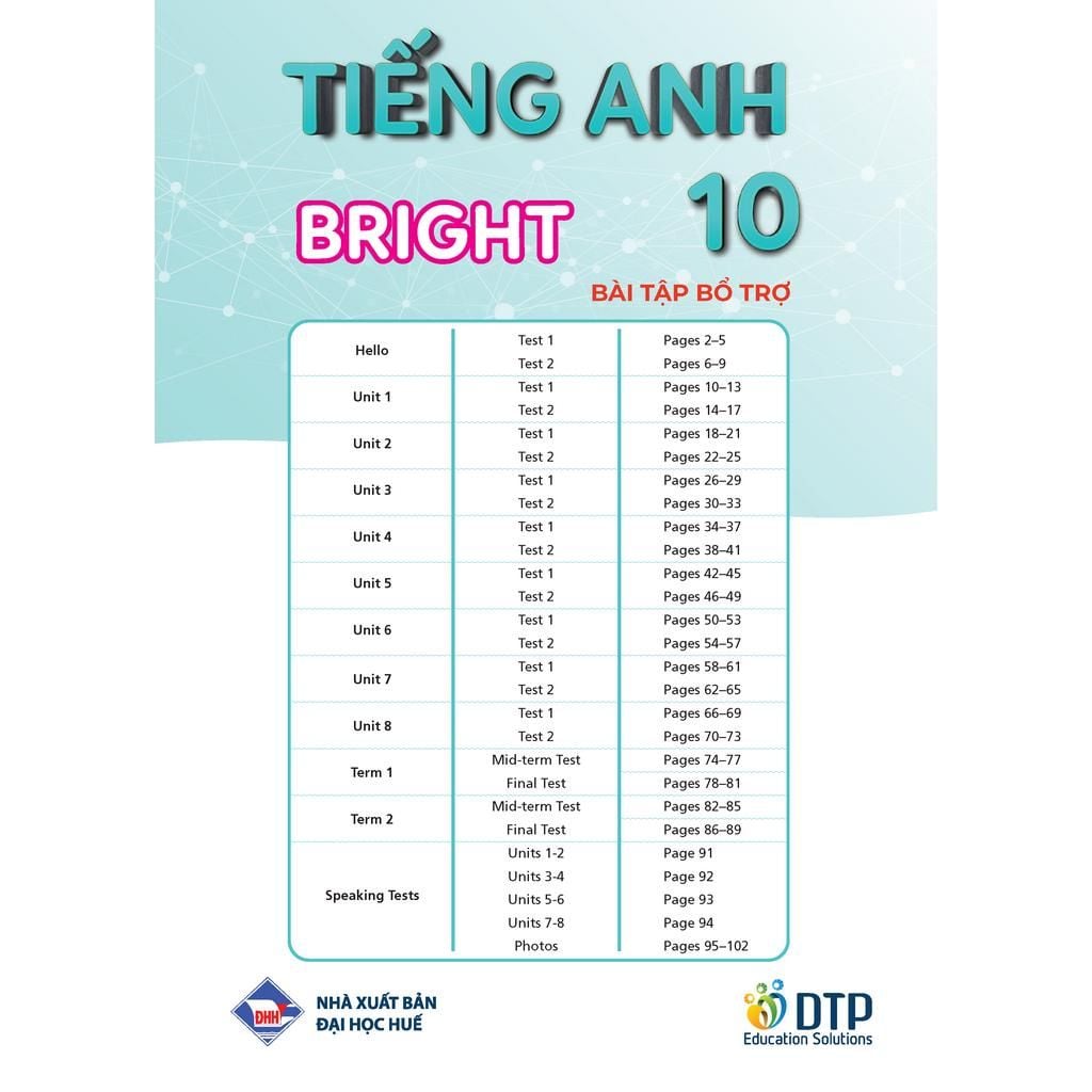 Bài tập bổ trợ Tiếng Anh 10 Bright