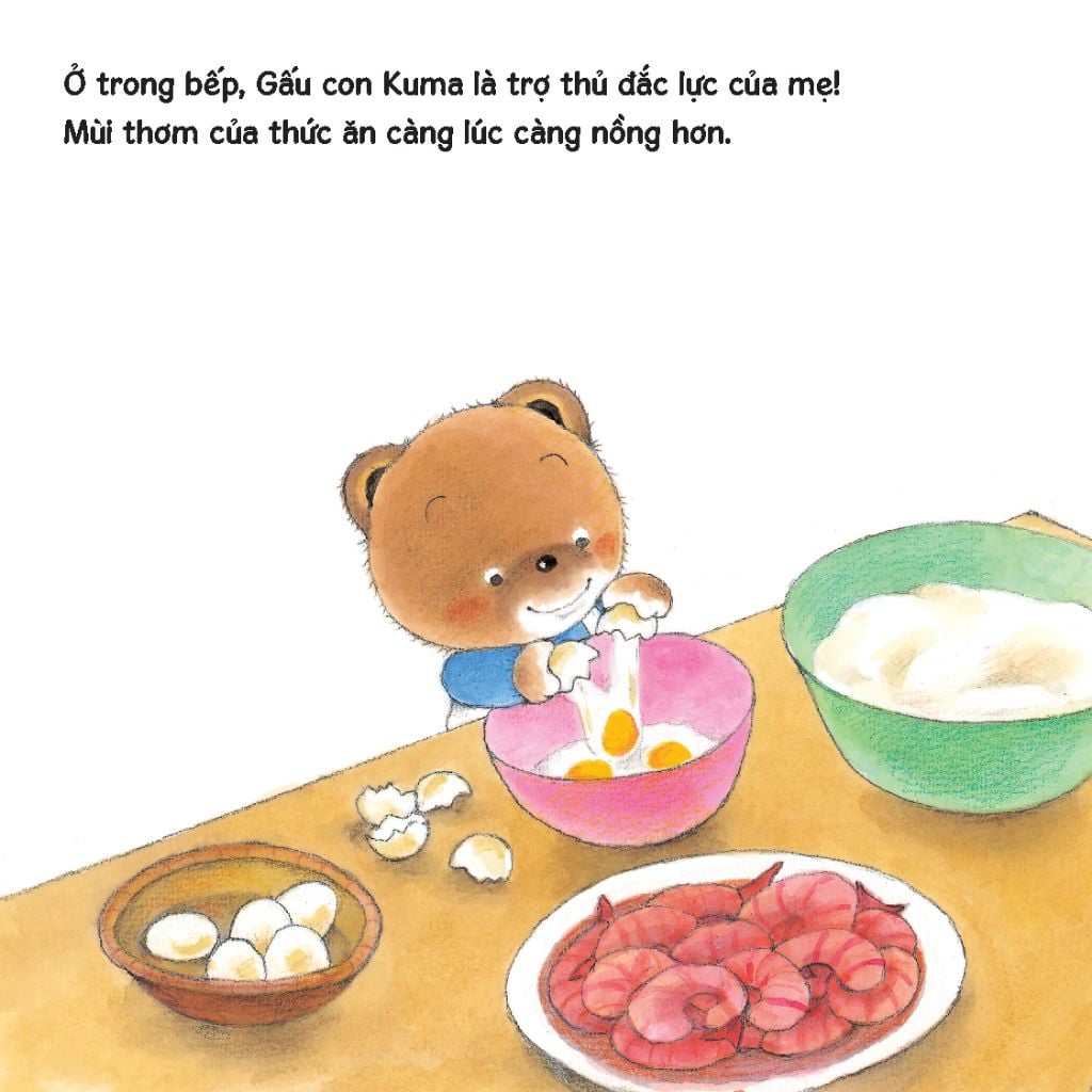 Sách tranh Ehon gấu con Kuma - Những chuyện nhỏ hàng ngày (Bìa mềm)