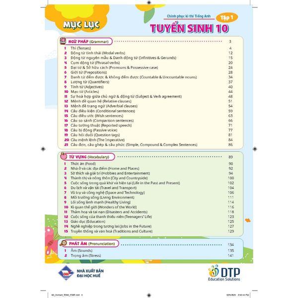 Chinh phục kì thi Tiếng Anh - Tuyển sinh 10 tập 1