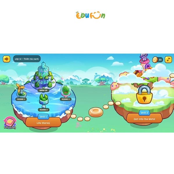 E-voucher - Gói Edufun Premium lớp 12 + [Bộ quà tặng SGK i-Learn smart World + 2 truyện đọc]