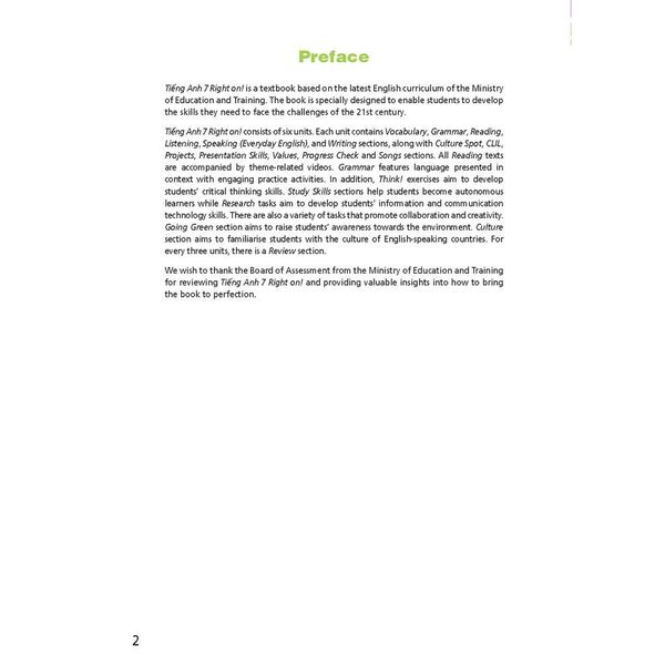 Tiếng Anh 7 Right On! Teacher