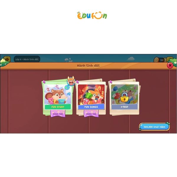 E-voucher - Edufun Premium lớp 6