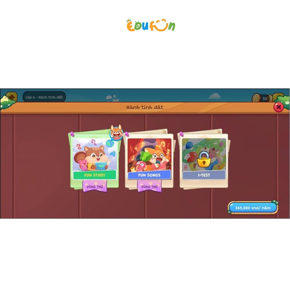 E-voucher - Edufun Premium lớp 6