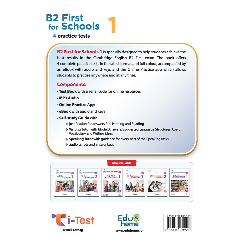 B2 First for Schools Preliminary 1 with 4 Practice Tests - Latest Format