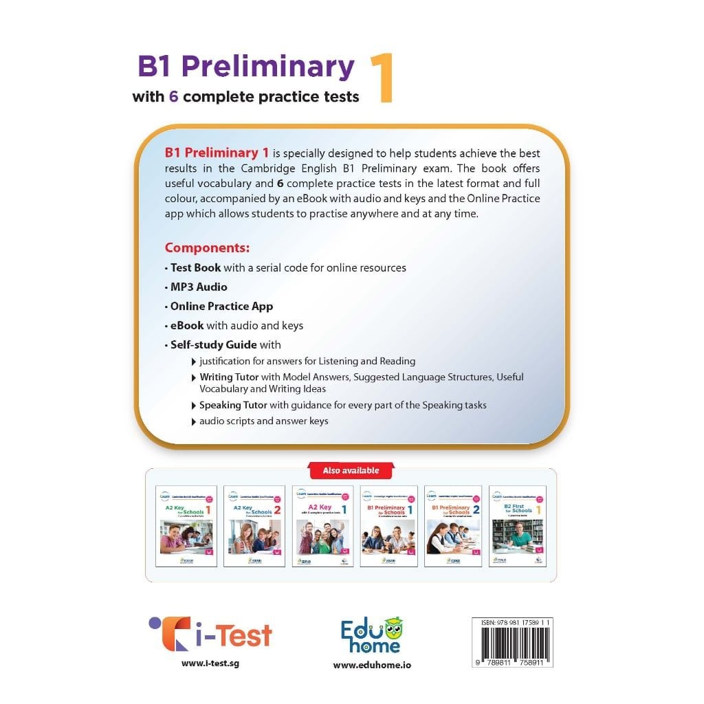 B1 Preliminary 1 with 6 Complete Practice Tests - New Format 2020