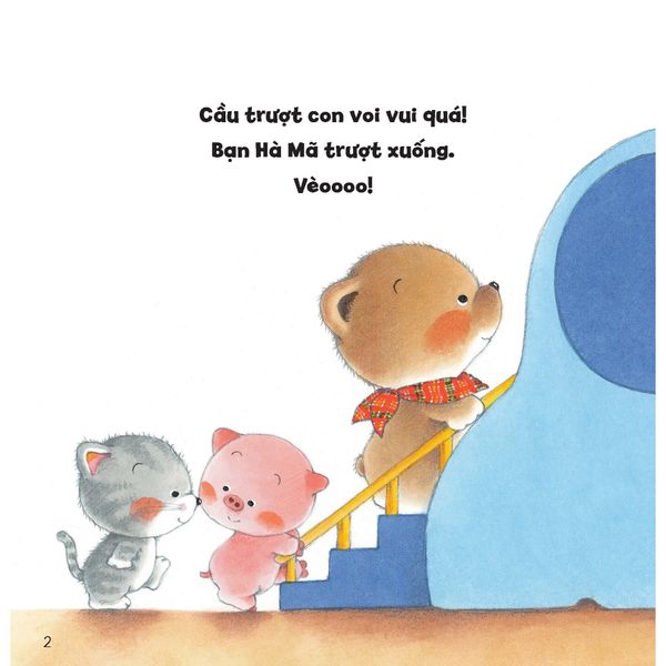 Xếp hàng chờ đến lượt - Tủ sách Ehon cho bé - Sách tranh Ehon Gấu con Kuma