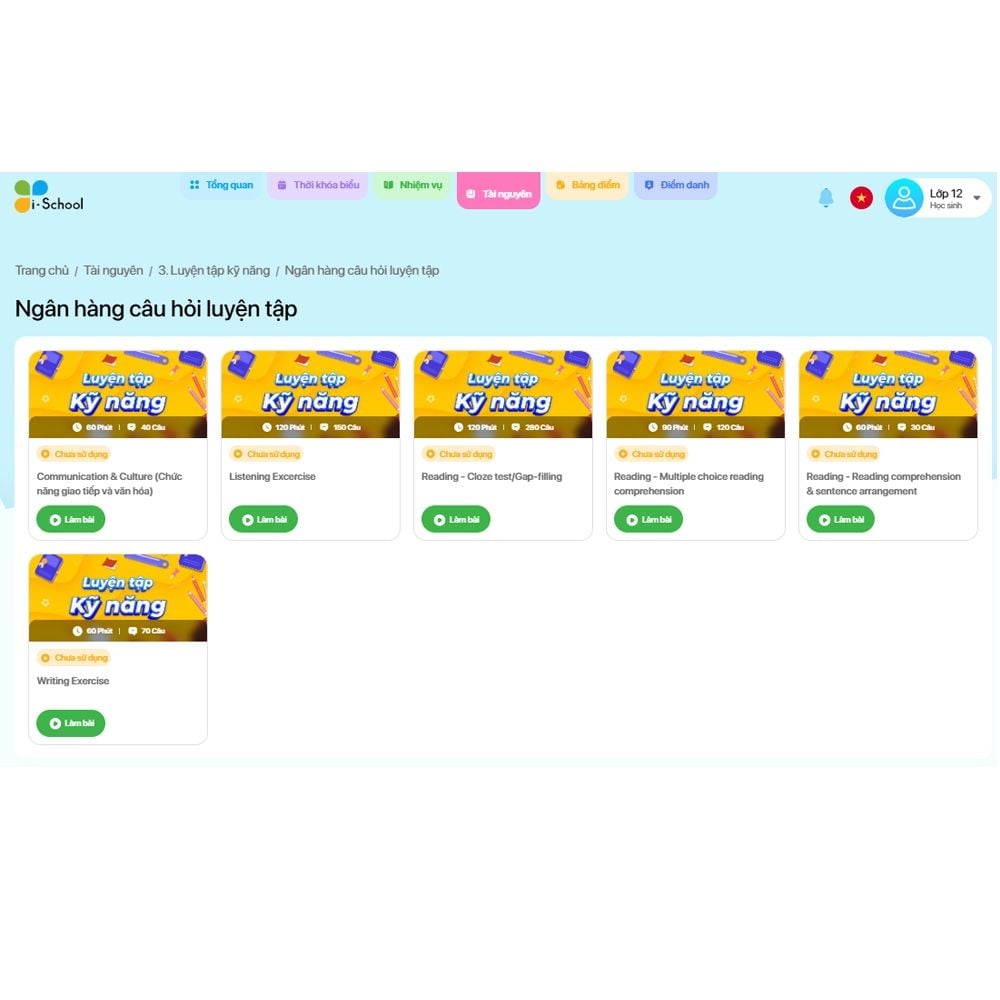 [Online Practice Tests] - Gói ôn thi tốt nghiệp THPT môn Tiếng Anh