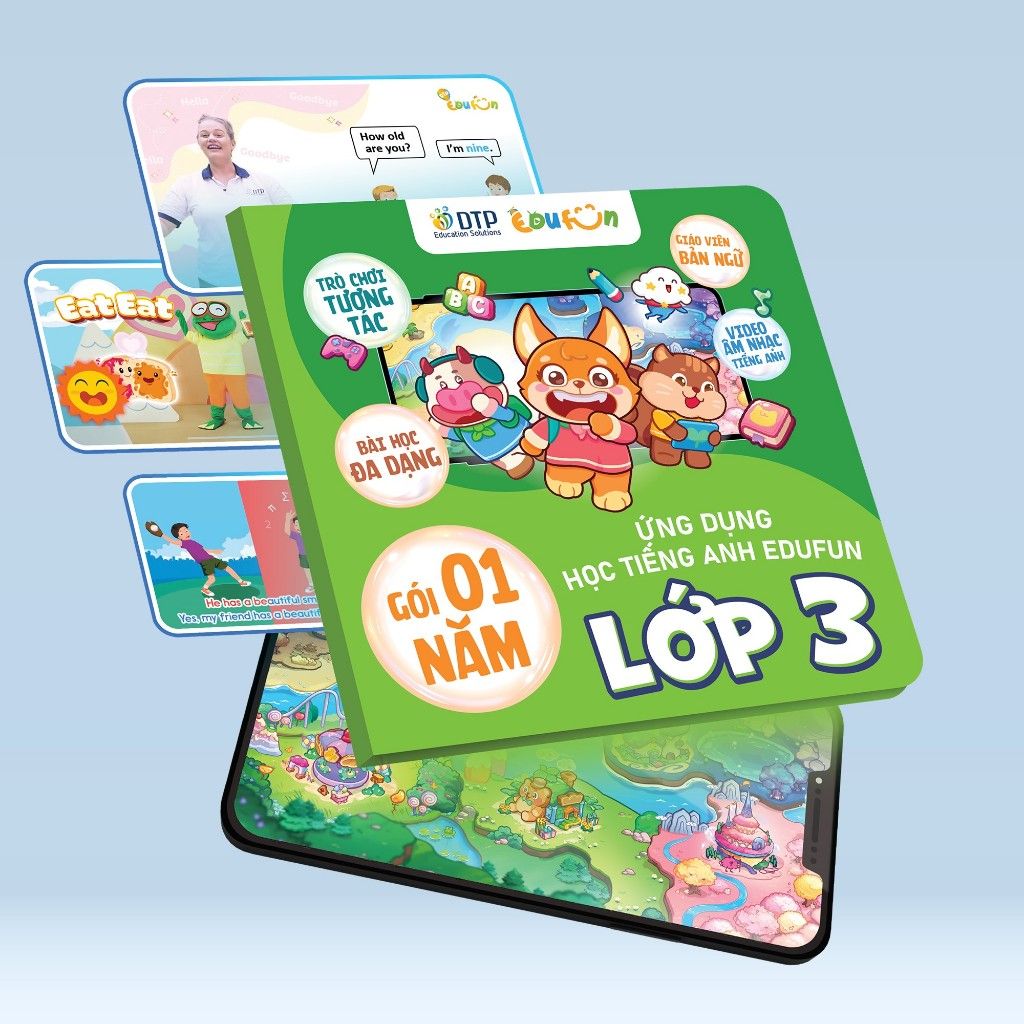 E-voucher - Gói Edufun Premium lớp 3 + [Bộ quà tặng SGK i-Learn smart start + 2 truyện đọc]