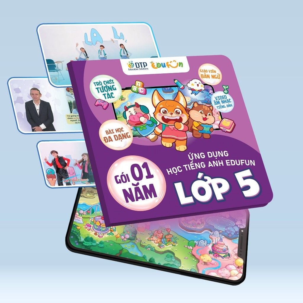 E-voucher - Gói Edufun Premium lớp 5 + [Bộ quà tặng SGK i-Learn smart start + 2 truyện đọc]