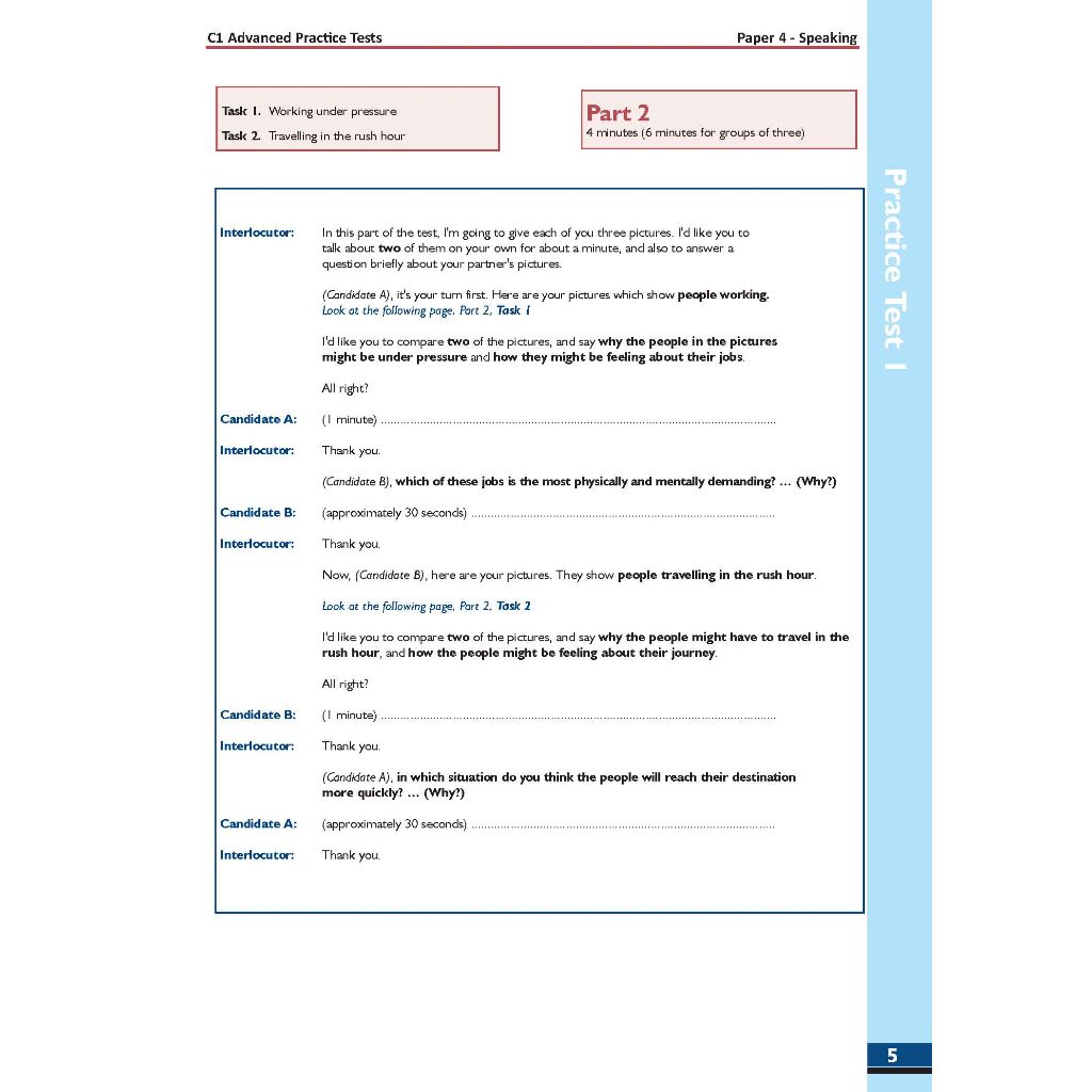 C1 Advanced 1 with 4 Practice Tests - Latest Format