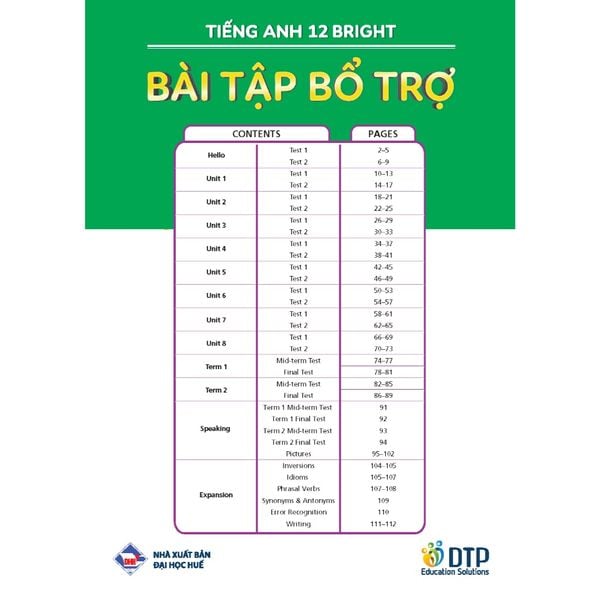 Bài tập Bổ trợ Tiếng Anh 12 Bright