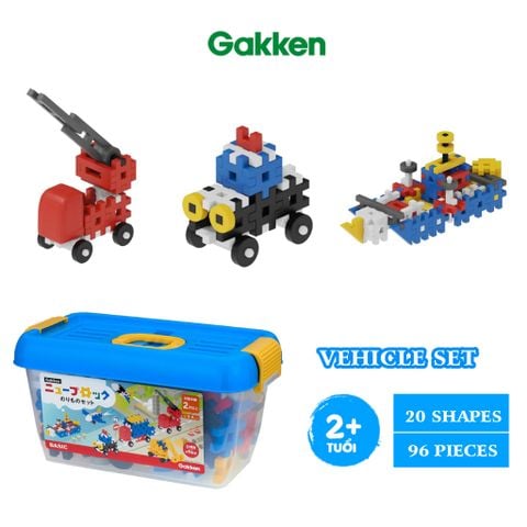 Bộ đồ chơi khối lắp rắp Gakken New Block _ Vehicle Set