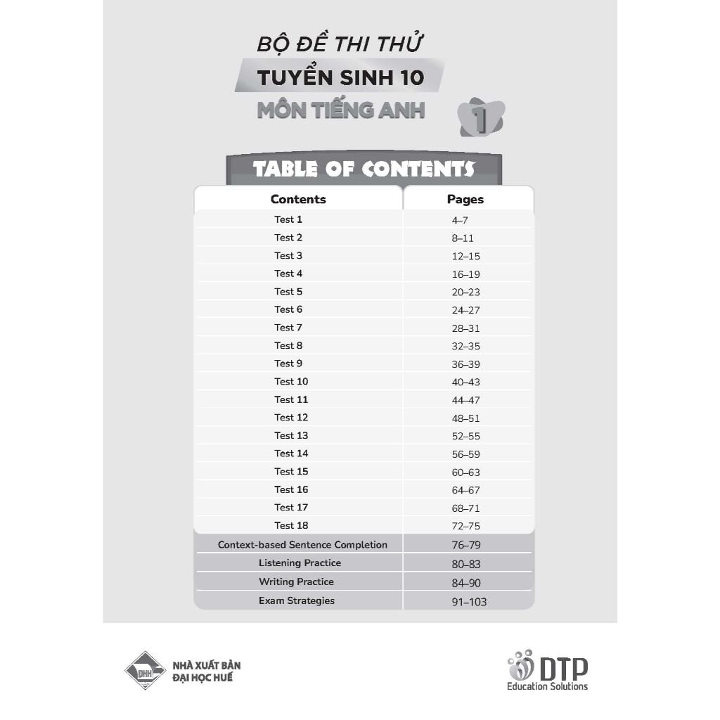 Bộ đề thi thử Tuyển sinh lớp 10