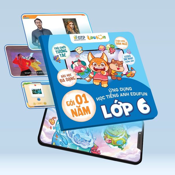 E-voucher - Gói Edufun Premium lớp 6 + [Bộ quà tặng SGK i-Learn smart World + 2 truyện đọc]