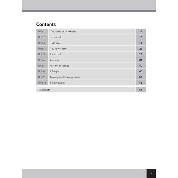 Moving into Healthcare & Nursing - Workbook