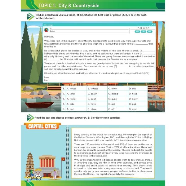 Tăng cường kĩ năng Đọc, Nghe và Giao tiếp Tiếng Anh Lớp 8