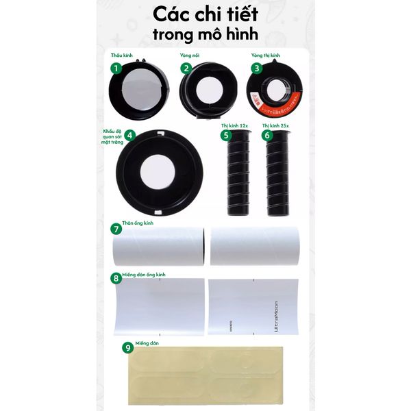 Mô hình khoa học kính thiên văn - Gakken Science Kit - Telescope - Đồ chơi khoa học