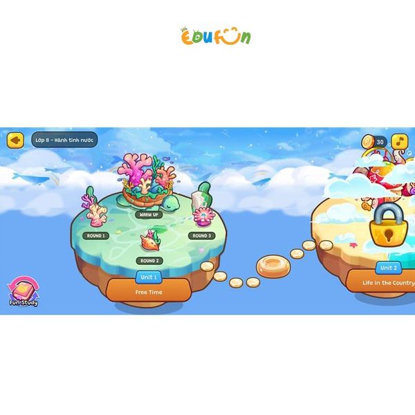 E-voucher - Gói Edufun Premium lớp 8 + [Bộ quà tặng SGK i-Learn smart World + 2 truyện đọc]