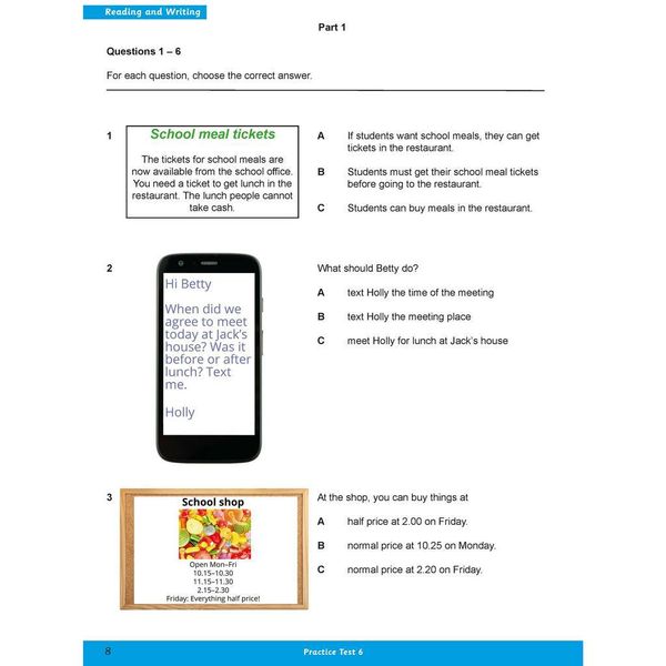 A2 Key For Schools Practice Tests 6-10