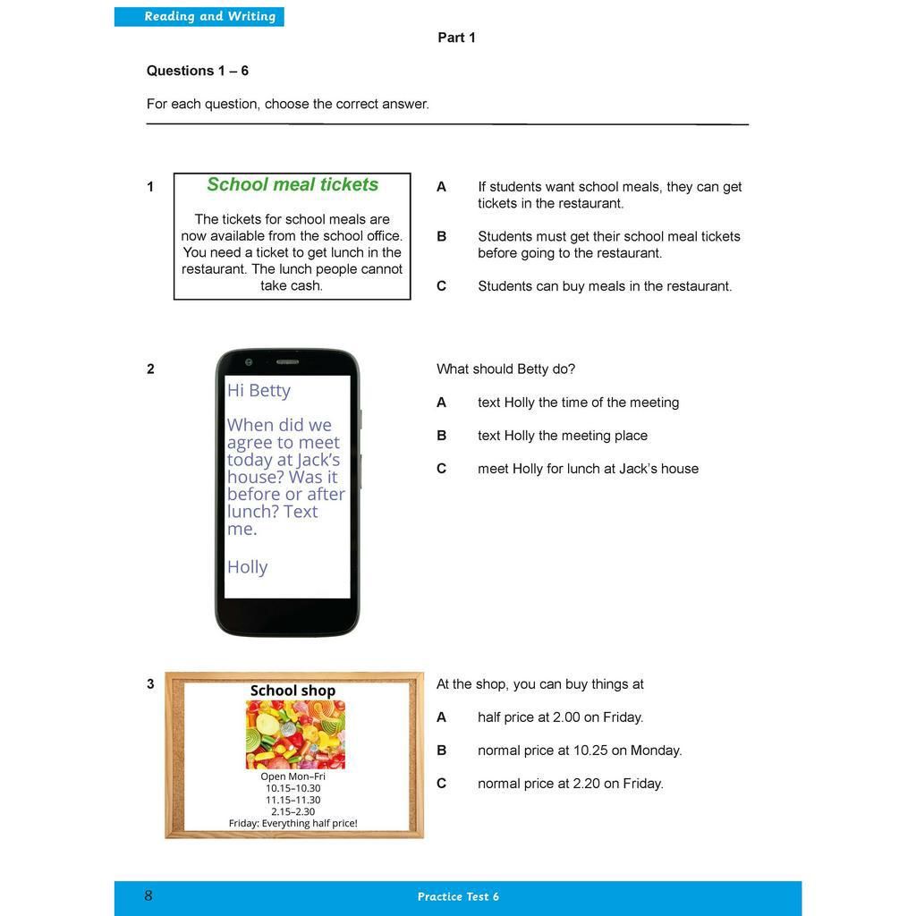 A2 Key For Schools Practice Tests 6-10