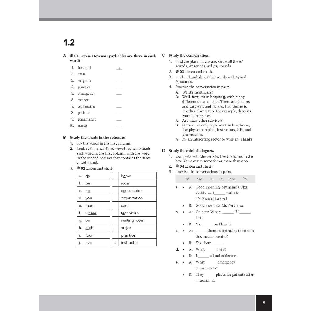Moving into Healthcare & Nursing - Workbook