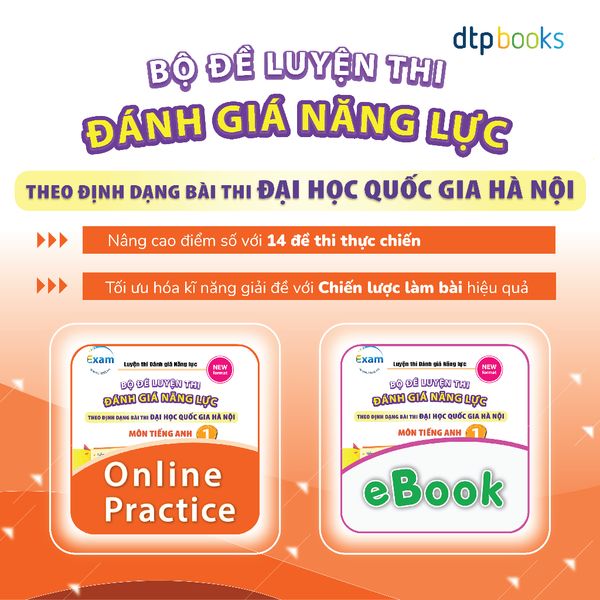 E-voucher - Bộ đề luyện thi đánh giá năng lực theo định dạng bài thi Đại học Quốc Gia Hà Nội