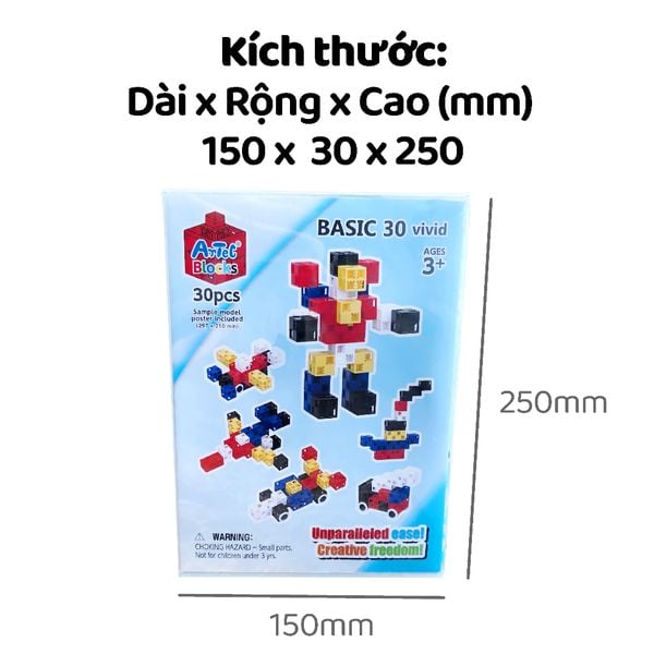 Bộ đồ chơi lắp ghép Artec cơ bản 30 chi tiết