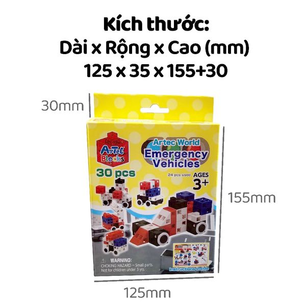 Bộ đồ chơi lắp ghép Artec Thế giới - Xe ưu tiên
