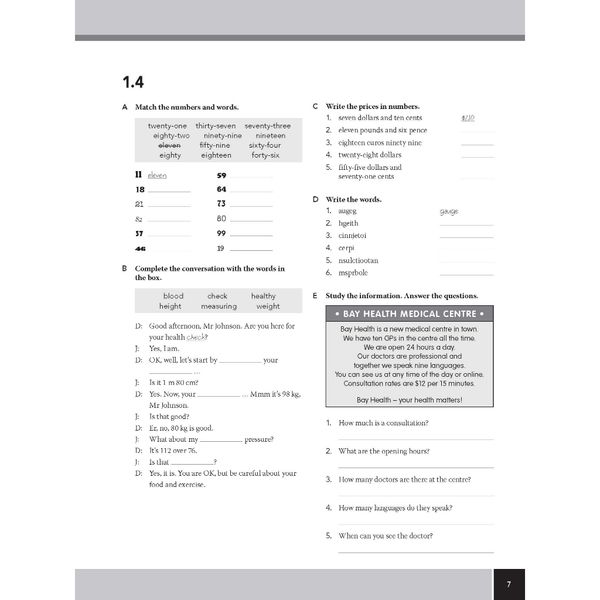 Moving into Healthcare & Nursing - Workbook