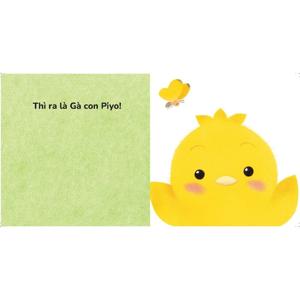 Chíp chíp! Ai vậy nhỉ? - Chơi cùng Gà con Piyo! (Mới) - Sách có khuôn cắt và gương