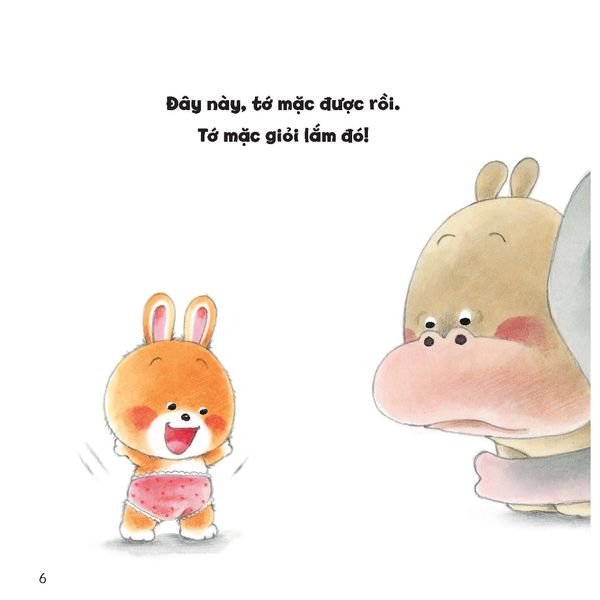 Bé mặc quần được rồi! - Tủ sách Ehon cho bé - Sách tranh Ehon Gấu con Kuma