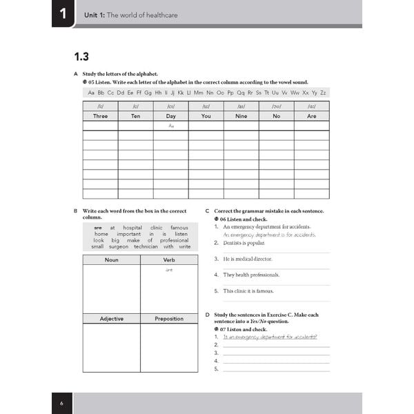 Moving into Healthcare & Nursing - Workbook