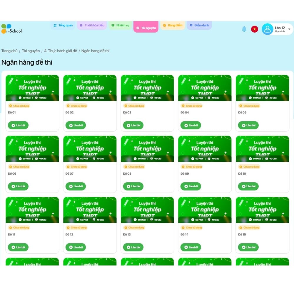 [Online Practice Tests] - Gói ôn thi tốt nghiệp THPT môn Tiếng Anh