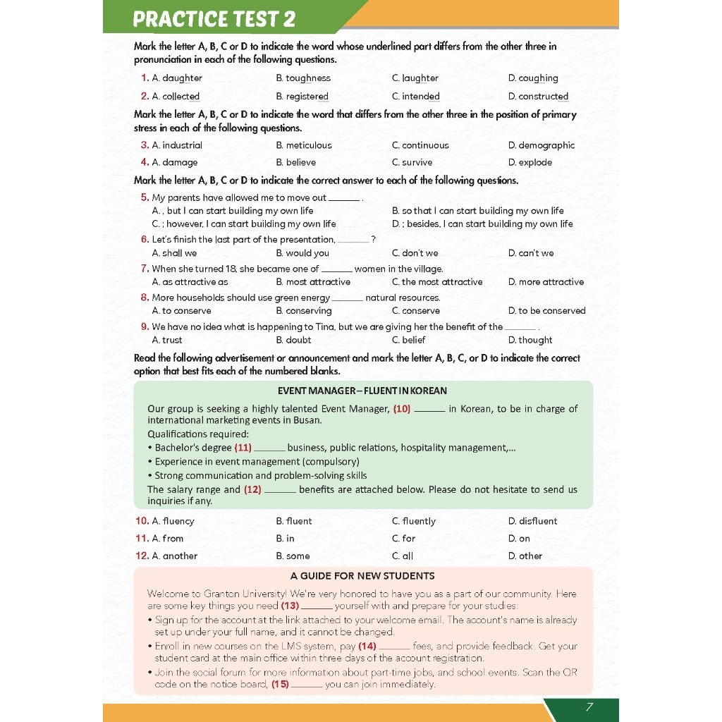 Bồi Dưỡng Tiếng Anh 12