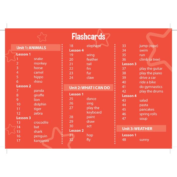 Tiếng Anh 4 i-Learn Smart Start - Flashcards