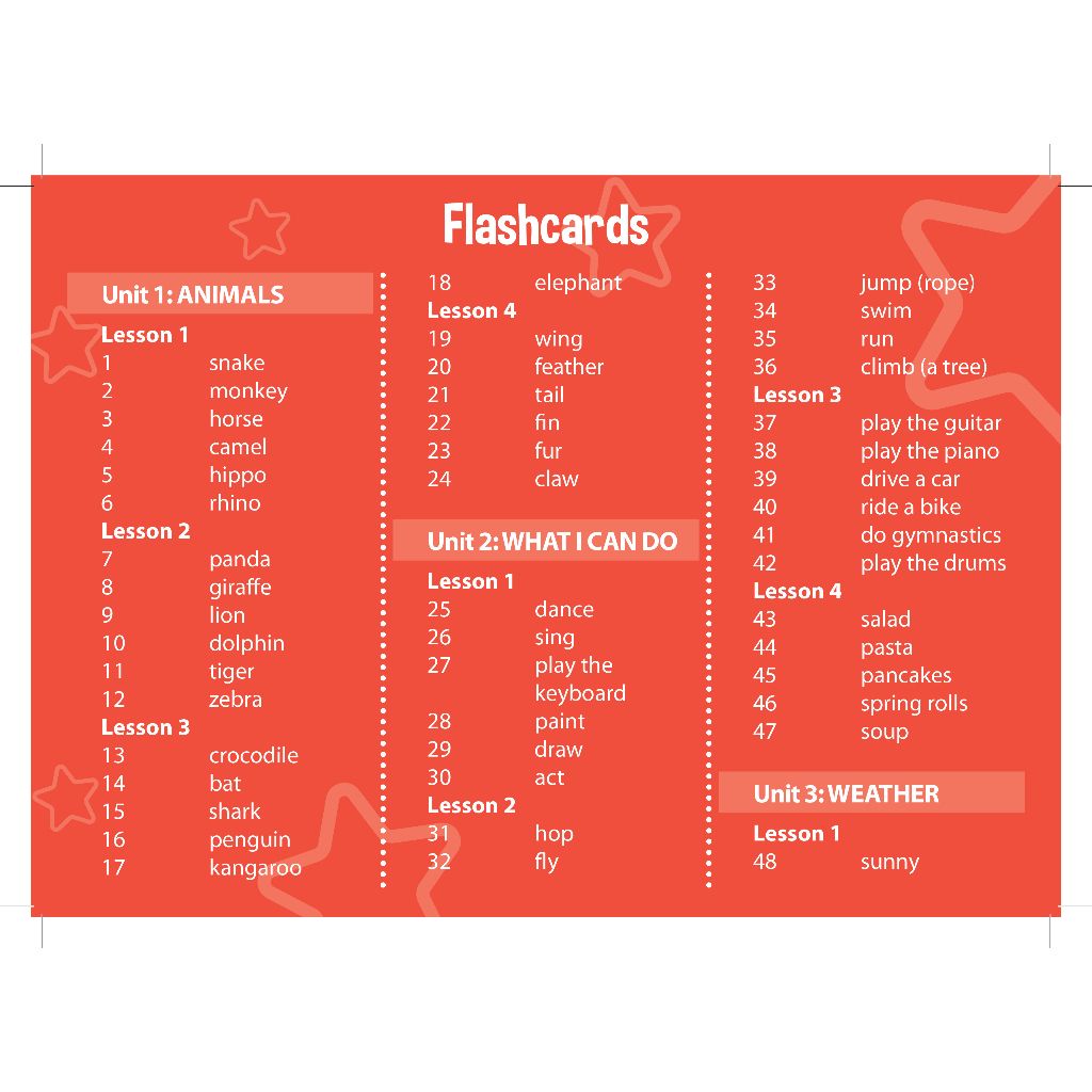 Tiếng Anh 4 i-Learn Smart Start - Flashcards