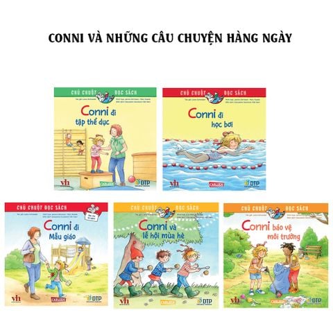 Combo truyện Conni và những câu chuyện hàng ngày combo 3 - chú chuột đọc sách