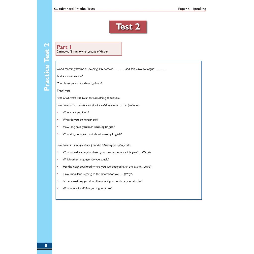 C1 Advanced 1 with 4 Practice Tests - Latest Format
