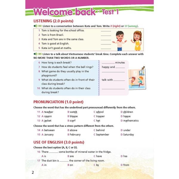 Bài tập bổ trợ Tiếng Anh 7 Right On!