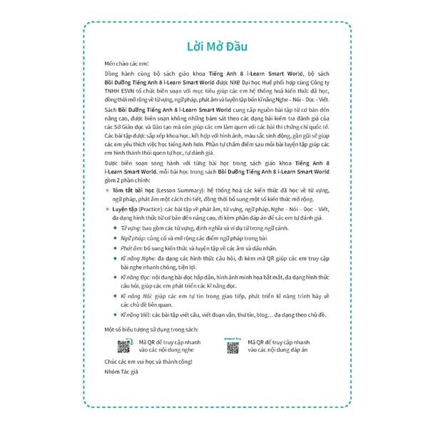Bồi dưỡng Tiếng Anh 8 i-Learn Smart World