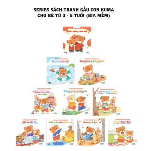 Sách tranh Ehon gấu con Kuma - Những chuyện nhỏ hàng ngày (Bìa mềm)