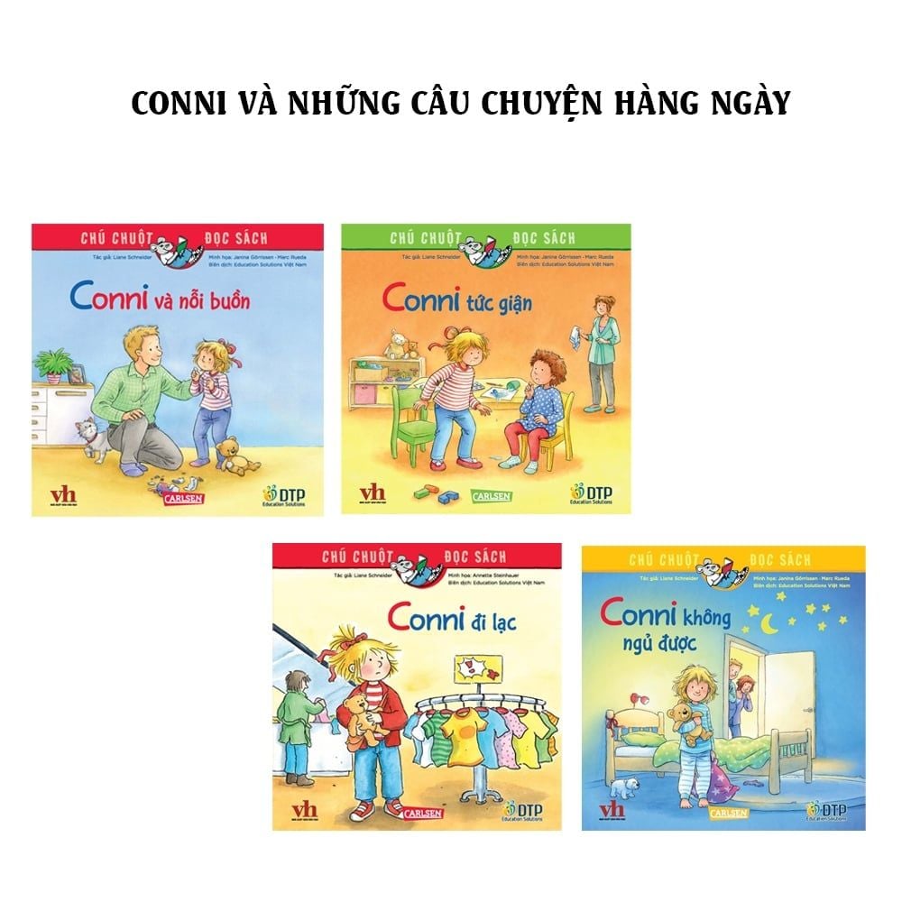 Combo truyện Conni và những câu chuyện hàng ngày combo 2 - chú chuột đọc sách