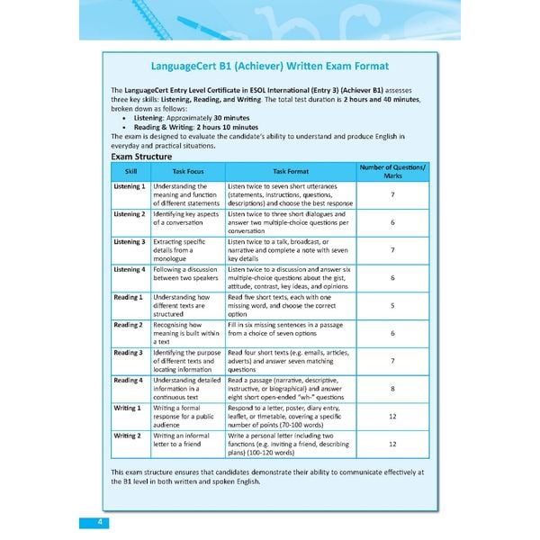 Succeed in LanguageCert B1 Achiever - 6 Pratice Tests
