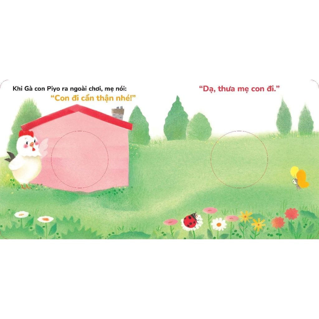 Dtpbooks - Cùng chào hỏi nhé! - Rối tay Gà con Piyo - Chơi cùng Gà con Piyo (Mới)