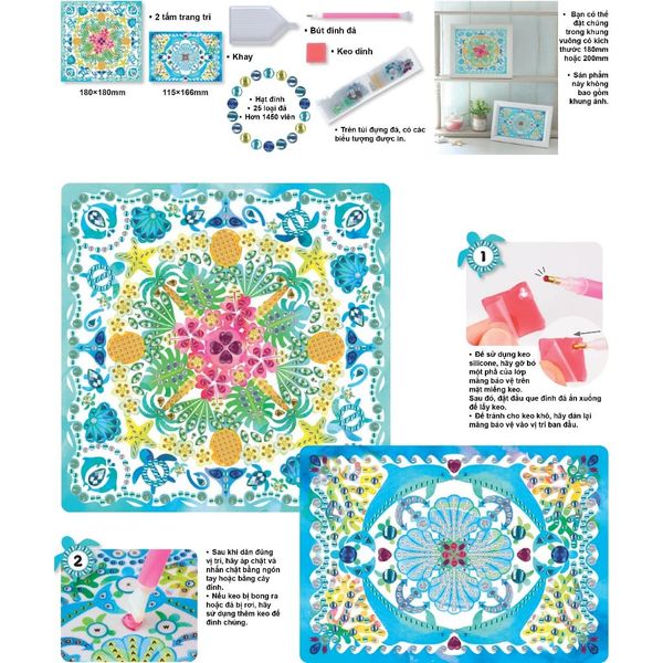 Đồ chơi thủ công - Tranh đính đá kiểu Hawaii