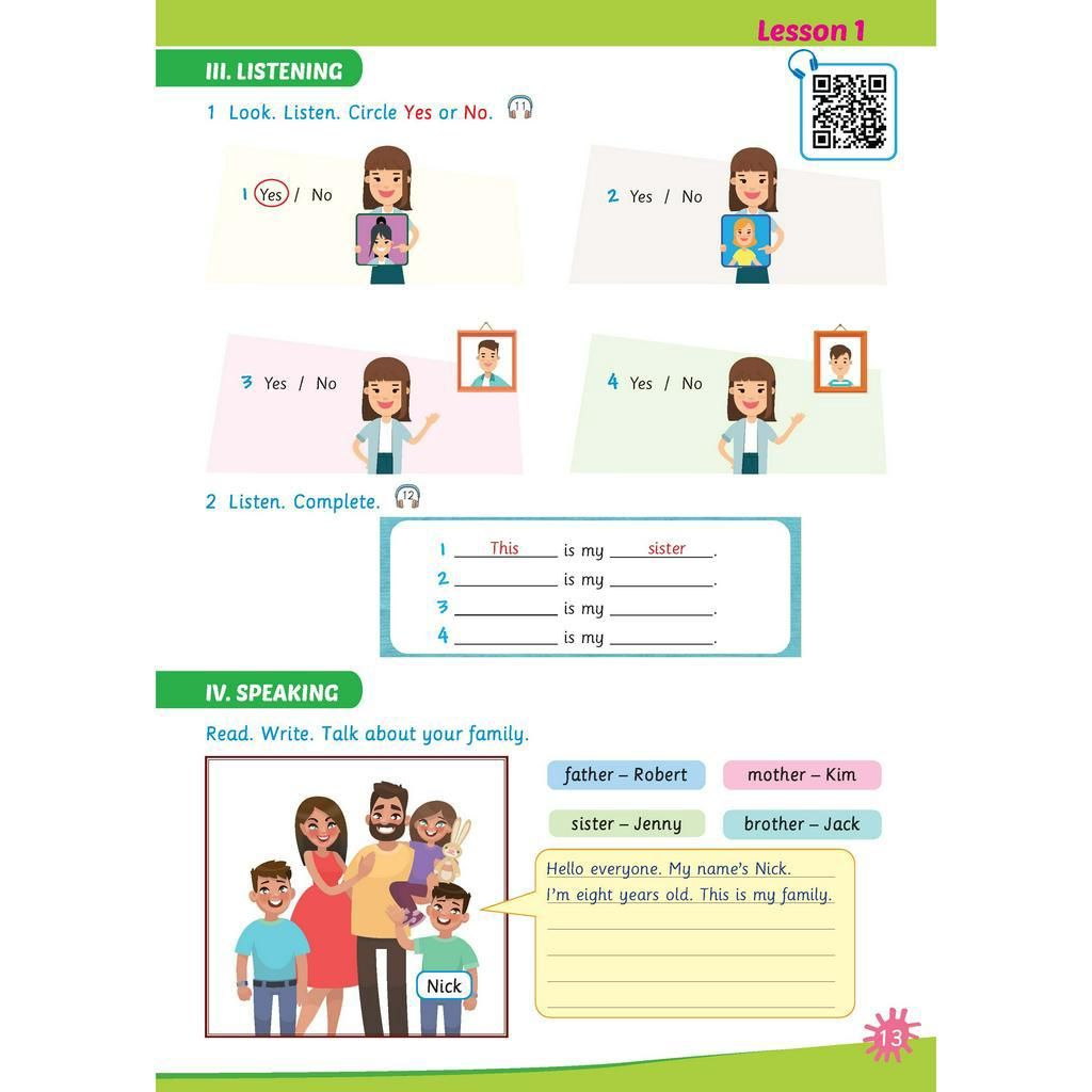 Bài tập bổ trợ Tiếng Anh 3 Extra and Friends