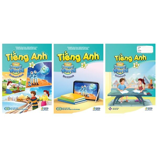 Tiếng Anh 8 i-Learn Smart World trọn bộ (sách học sinh, sách bài tập, vở ghi chép)